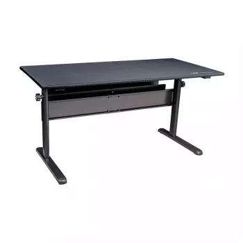 Thermaltake Level 20 Battle Station Gaming Desk – Z formos plieninis rėmas, anglies pluošto MDF stalviršis, 100 kg talpa, juoda