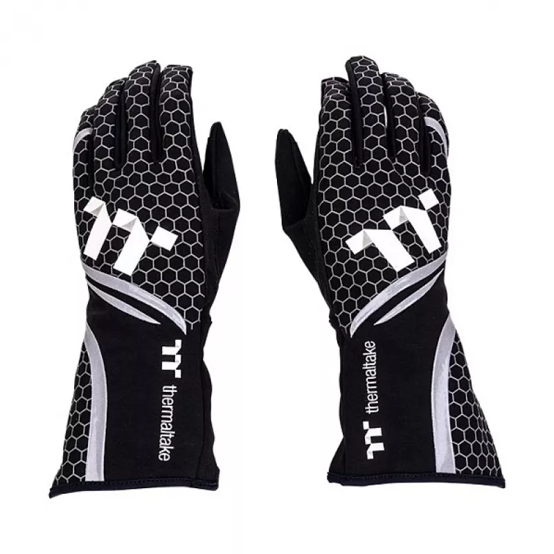 Thermaltake Sim Gloves Black XL (Tt eSPORTS) pirštinės sim lenktynėms