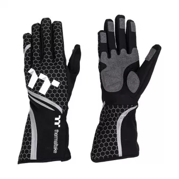 Thermaltake Sim Gloves Black XL (Tt eSPORTS) pirštinės sim lenktynėms