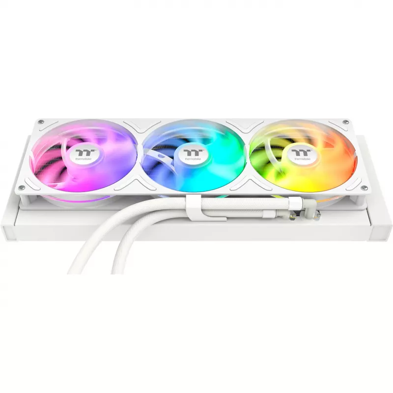 Thermaltake ST360 Ultra Snow 360 mm skysčių aušinimo sistema, 7 colių IPS LCD, balta