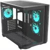 Thermaltake Vision 330 CR ARGB SE Edition Mid Tower korpusas, juodas, 3x grūdintas stiklas, 3x CT140 ARGB ventiliatoriai