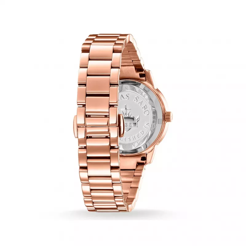 THOMAS SABO Moteriškas laikrodis WA02152652093 33mm Rožinio aukso nerūdijantis plienas tinklelis