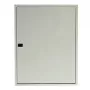 TIBOX AS424 paviršinio montavimo skirstomasis skydas, 585x750x115 mm, 4 eilės x 24 moduliai, vidaus, permatomomis durelėmis, baltas/pilkas