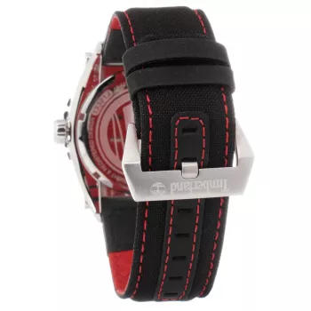 Timberland Henniker II analoginis kvarcinis laikrodis 45 mm mėlynu ciferblatu rudo odos dirželiu 13321JS-12PNN