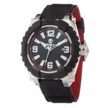 Timberland Henniker II analoginis kvarcinis laikrodis 45 mm mėlynu ciferblatu rudo odos dirželiu 13321JS-12PNN