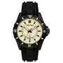 TIMBERLAND Vyriškas laikrodis Medford 46mm smėlio spalvos ciferblatas juodas silikoninis dirželis kvarcinis 15578JSB-14P