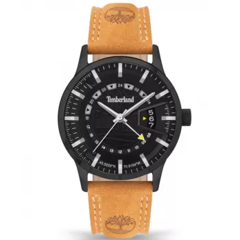 Timberland Vyriškas Laikrodis TDWGB2201504 Henniker II 42mm Mėlynas Ciferblatas Ruda Odinė Apyrankė Kvarcinis