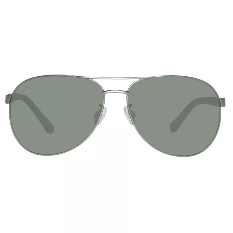 Timberland TB9086-6209D Vyriški poliarizuoti akiniai nuo saulės - matinio juodo rėmelio, žali lęšiai