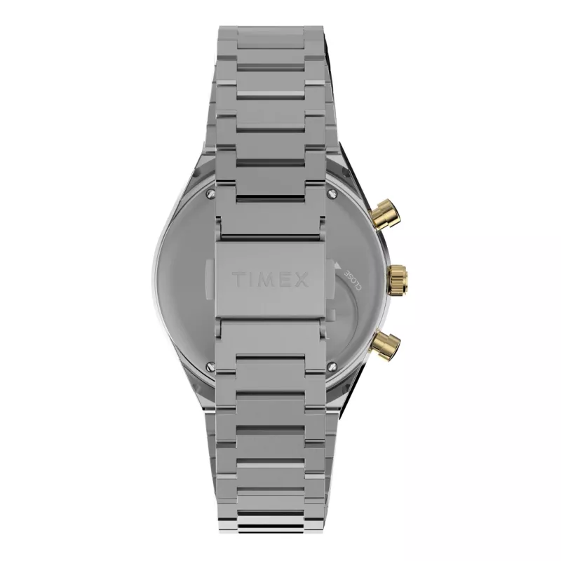 Timex TW2W64200 vyriškas kvarcinis laikrodis su rudu odiniu dirželiu ir juodu ciferblatu, 40 mm