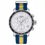 Tissot T-Sport Chrono XL Classic vyrų laikrodis 42 mm, ruda odinė apyrankė, sidabrinis ciferblatas, T09541717372