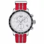 TISSOT T-Sport Chrono XL Classic Vyrų Laikrodis 42mm Sidabrinis Ciferblatas Mėlynas Tekstilinis Dirželis Šveicariškas Kvarcinis Chronografas T09541717037
