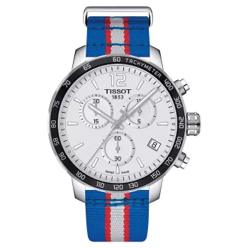TISSOT T-Sport PRS 200 Vyriškas Chronografo Laikrodis 42mm Mėlynas Ciferblatas Nerūdijantis Plienas