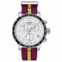 TISSOT T-Sport Quickster Chronograph vyrų laikrodis 42mm juodas ciferblatas NATO dirželis T0954171707