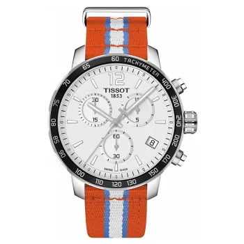 TISSOT T-Sport Quickster Vyriškas Šveicariškas Kvarcinis Chronografas 42mm Baltas Ciferblatas Baltas Silikoninis Dirželis T09547170371
