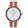 TISSOT T-Sport Quickster Vyriškas Šveicariškas Kvarcinis Chronografas 42mm Baltas Ciferblatas Baltas Silikoninis Dirželis T09547170371
