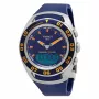 TISSOT T-Touch II Vyriškas Laikrodis T056420270410 - 45mm Titano Korpusas, Mėlyna Guminė Juosta, Šveicariškas Kvarcinis Chronografas su Aukščiamačiu, Barometru, Kompasu, Termometru
