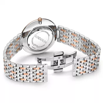 TITONI Airmaster vyriškas laikrodis TQ52718SRG606 37mm Šveicariškas kvarcinis sidabrinis ciferblatas rudas odinis dirželis