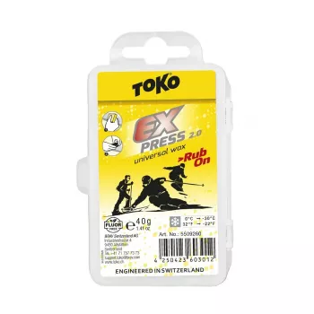 Toko Express Rub on 40 g – greitai tepamas slidžių ir snieglenčių vaškas