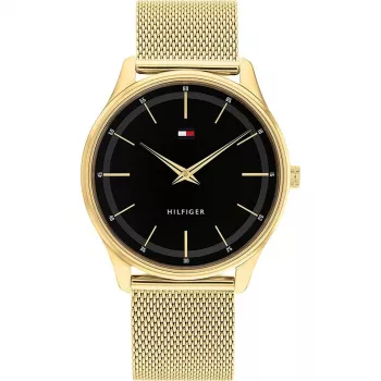 Tommy Hilfiger vyriškas laikrodis 1710469 analoginis kvarcinis 40mm mėlynas ciferblatas rudos odos dirželis