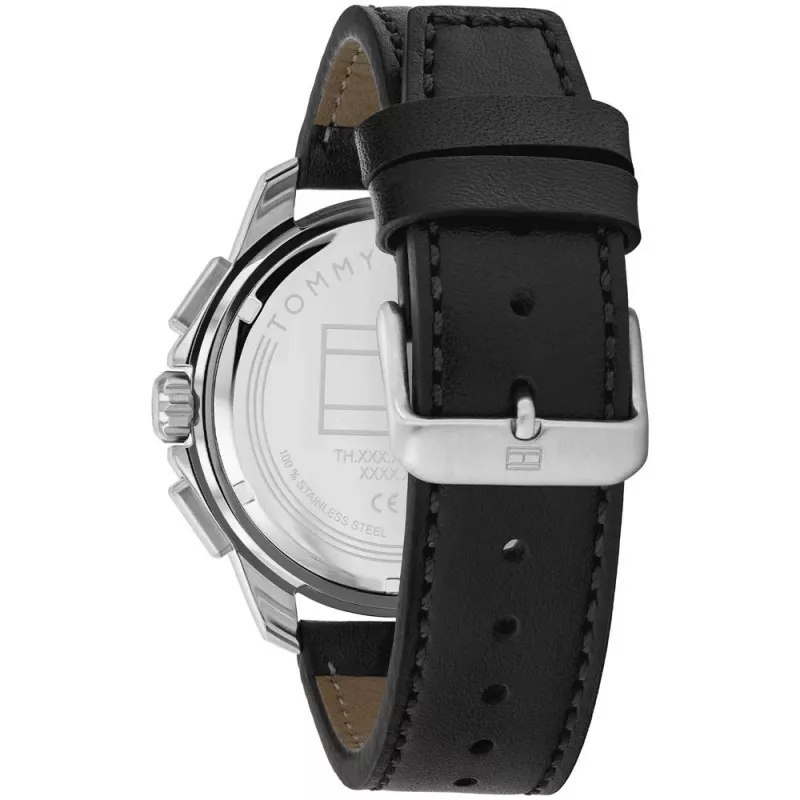 Tommy Hilfiger vyriškas laikrodis 1710619 analoginis kvarcinis 46mm mėlynas ciferblatas nerūdijantis plienas