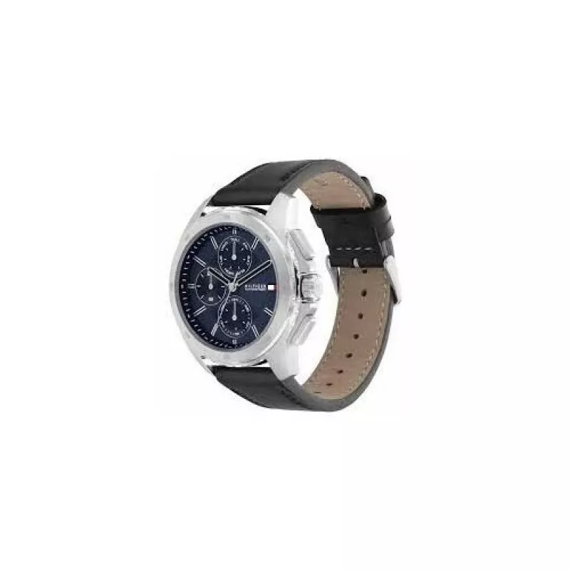 Tommy Hilfiger vyriškas laikrodis 1710619 analoginis kvarcinis 46mm mėlynas ciferblatas nerūdijantis plienas