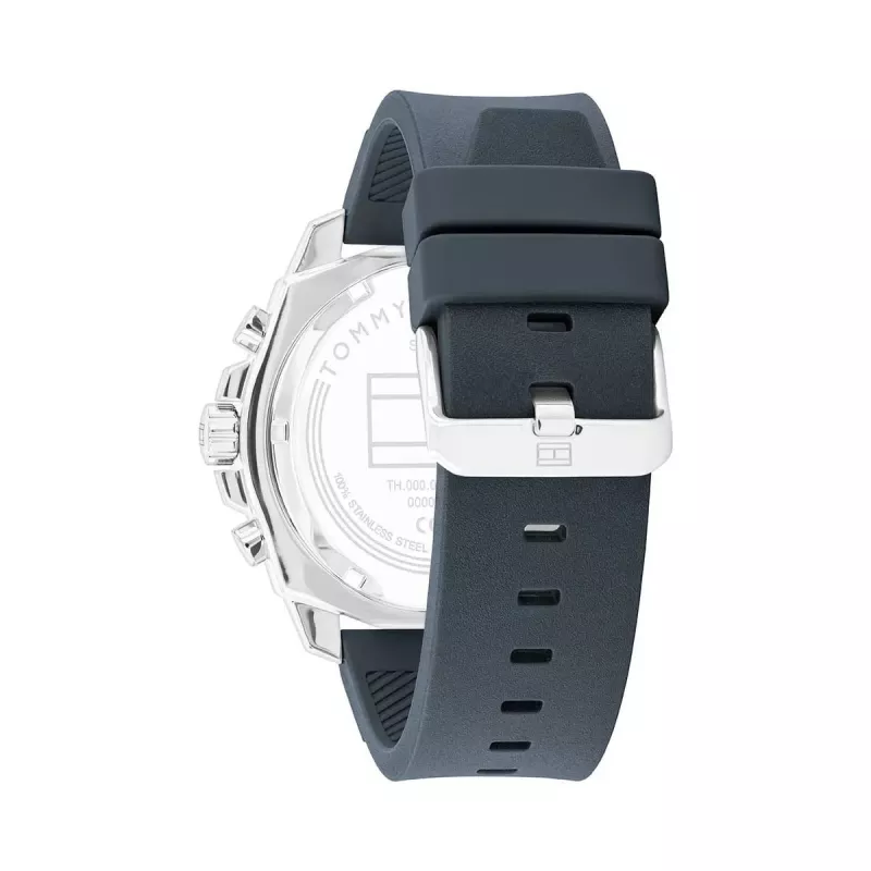 Tommy Hilfiger vyriškas laikrodis 1710687 analoginis kvarcinis 48 mm nerūdijančio plieno mėlynas ciferblatas