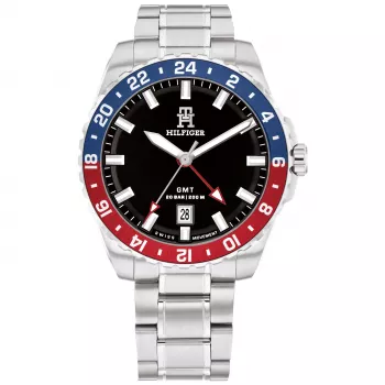 Tommy Hilfiger Vyriškas Laikrodis 1792131 Analoginis Kvarcinis 42mm Mėlynas Ciferblatas Ruda Oda