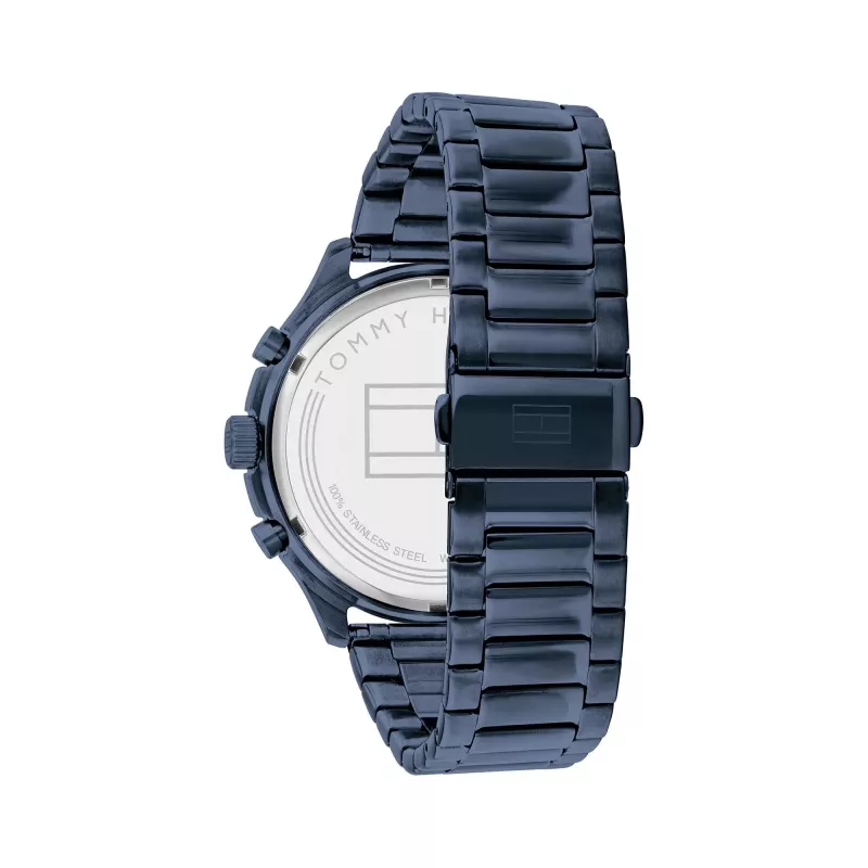 Tommy Hilfiger Vyriškas Damon kvarcinis laikrodis 1791853 44mm mėlynas silikonas