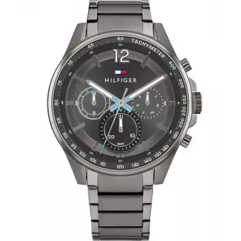 Tommy Hilfiger vyriškas laikrodis Decker 1791975 44 mm mėlynas ciferblatas, nerūdijančio plieno tinklelis
