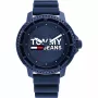 Tommy Hilfiger Men's Decker Quartz Watch 1792000 46 mm Blue Dial Brown Leather