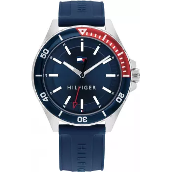 Tommy Hilfiger vyr. laikrodis Decker Quartz 1792009 43mm mėlynas ciferblatas nerūdijantis plienas