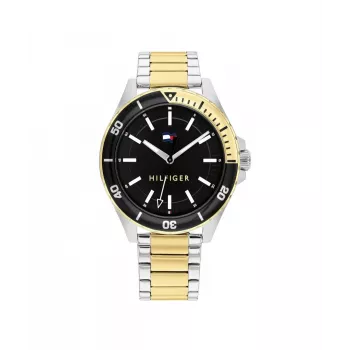 Tommy Hilfiger vyriškas laikrodis Decker 1792013 43 mm mėlynas ciferblatas ruda oda