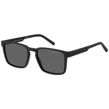 Tommy Hilfiger Vyriški Akiniai Nuo Saulės TH-2088-S-003 – Juodas Acetato Rėmelis, Pilki Polikarbonato Lęšiai, 55 mm