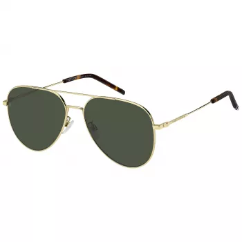 Tommy Hilfiger vyriški akiniai nuo saulės TH2111GSJ5G, stačiakampiai, blizgūs juodi, pilki lęšiai, 60/16/150 mm