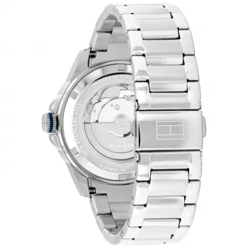 Tommy Hilfiger vyriškas laikrodis 1710695 42mm mėlynas ciferblatas plieninis tinklelis