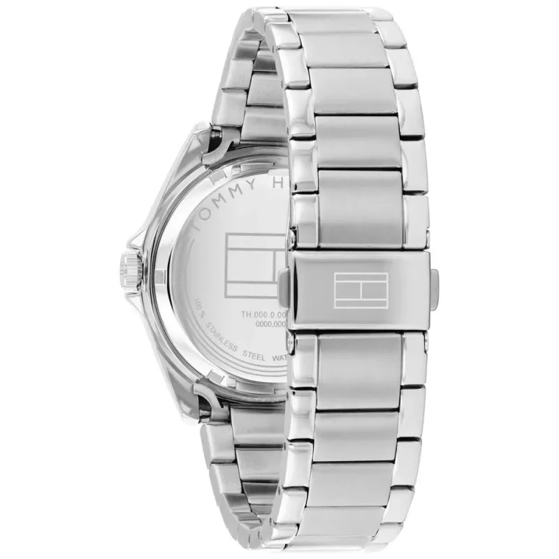 Tommy Hilfiger vyrų laikrodis 1710718 39 mm mėlynas ciferblatas rudas odinis apyrankė
