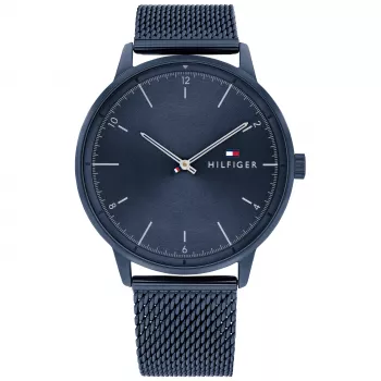 Tommy Hilfiger vyriškas laikrodis 1791841 43mm nerūdijantis plienas mėlynas ciferblatas