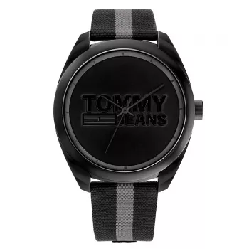 Tommy Hilfiger vyriškas laikrodis 1792039 45 mm mėlynas ciferblatas ruda oda