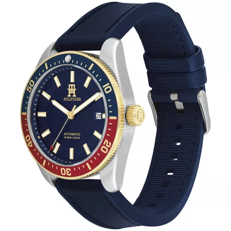 Tommy Hilfiger vyriškas laikrodis 1792141 40mm nerūdijančio plieno mėlynas ciferblatas