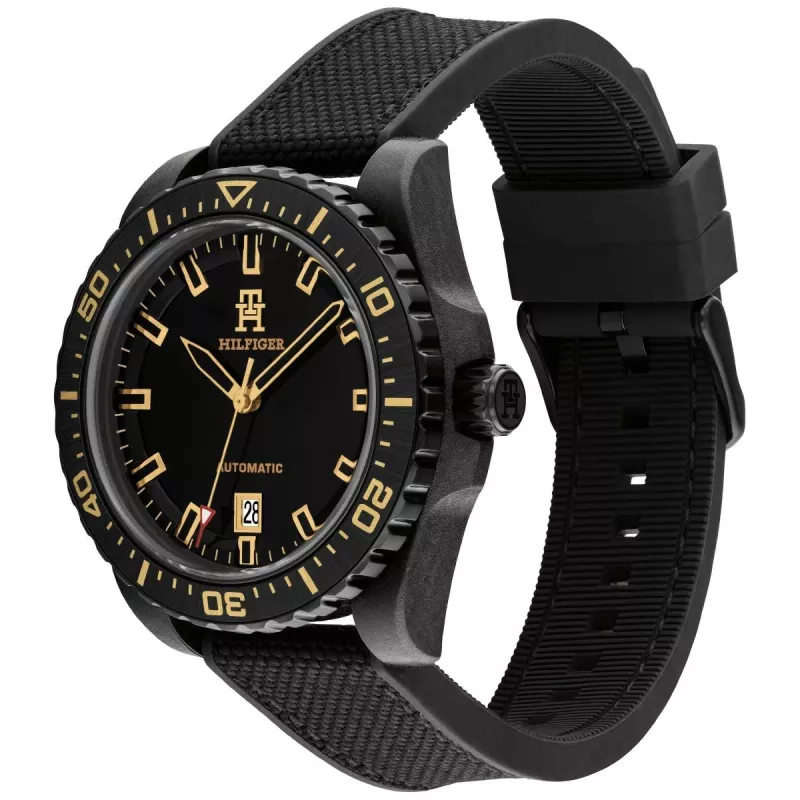 Tommy Hilfiger vyriškas laikrodis 1792159 42mm mėlynas ciferblatas ruda oda