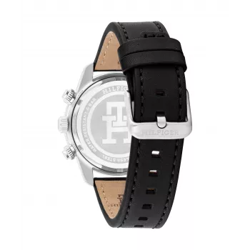 Vyriškas laikrodis Tommy Hilfiger 1792162 41mm nerūdijančio plieno korpusas, mėlynas ciferblatas, ruda oda