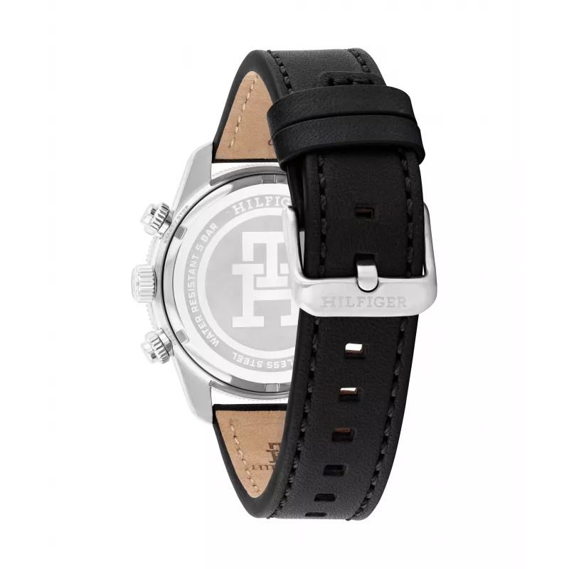 Vyriškas laikrodis Tommy Hilfiger 1792162 41mm nerūdijančio plieno korpusas, mėlynas ciferblatas, ruda oda