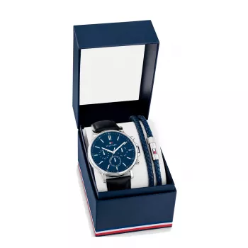 Tommy Hilfiger vyriškas laikrodis 2770161 – 44 mm mėlynas ciferblatas, nerūdijančio plieno apyrankė