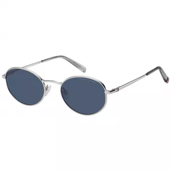 Tommy Hilfiger TH-2219-S-010 Unisex Akiniai - Juodas Acetato Rėmelis, Pilki Polikarbonato Lęšiai, UV400 Apsauga, 55/21/145 mm