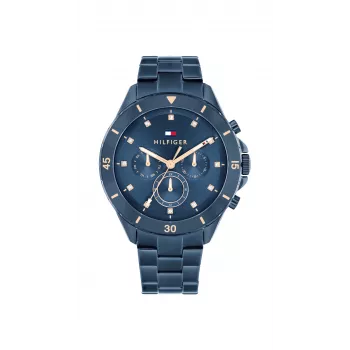 Tommy Hilfiger Moteriškas Laikrodis Piper Kvarcinis Analoginis 40mm Sidabrinis Nerūdijančio Plieno Tinklelis 1782743