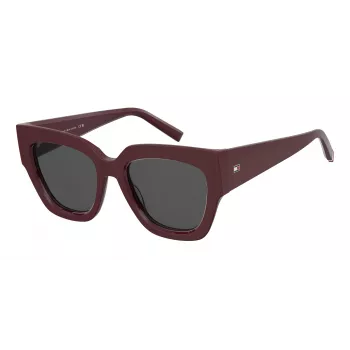 TOMMY HILFIGER Moteriški Akiniai Nuo Saulės TH-2223-S-LHF 53/19/140 mm Juodas Acetatas Pilkas Polikarbonatas UV400