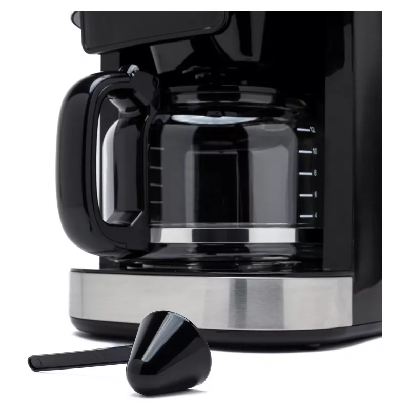 Tornado TCM1025A-GS Kavos virimo aparatas su malūnėliu, 1.25L, 1000W, nerūdijančio plieno/juodos spalvos