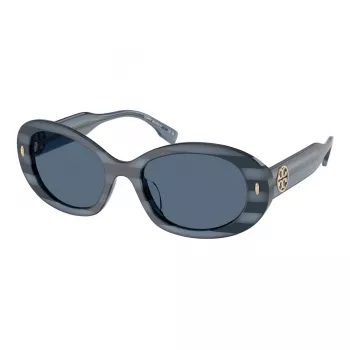 Tory Burch Moteriški Akiniai Nuo Saulės TY7214U 317780 Tamsiai Havana Ruda Gradient 53mm