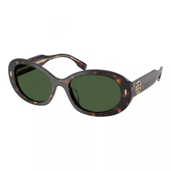 Tory Burch moteriški akiniai nuo saulės TY7214U172871 – kvadratinis/butterfly rėmelis, rudi gradientiniai lęšiai, 53/19/140 mm