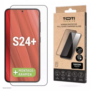 TOTI PREMIUM PREMIUM Grūdinto stiklo 3D ekrano apsauga „Full Cover“, skirta „Samsung Galaxy S24+/S25+“